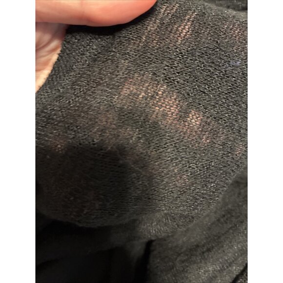 Cherish Women’s Solid Black Thin Knit Boat Neck Long Sleeve Sweater Small - Picture 4 of 5